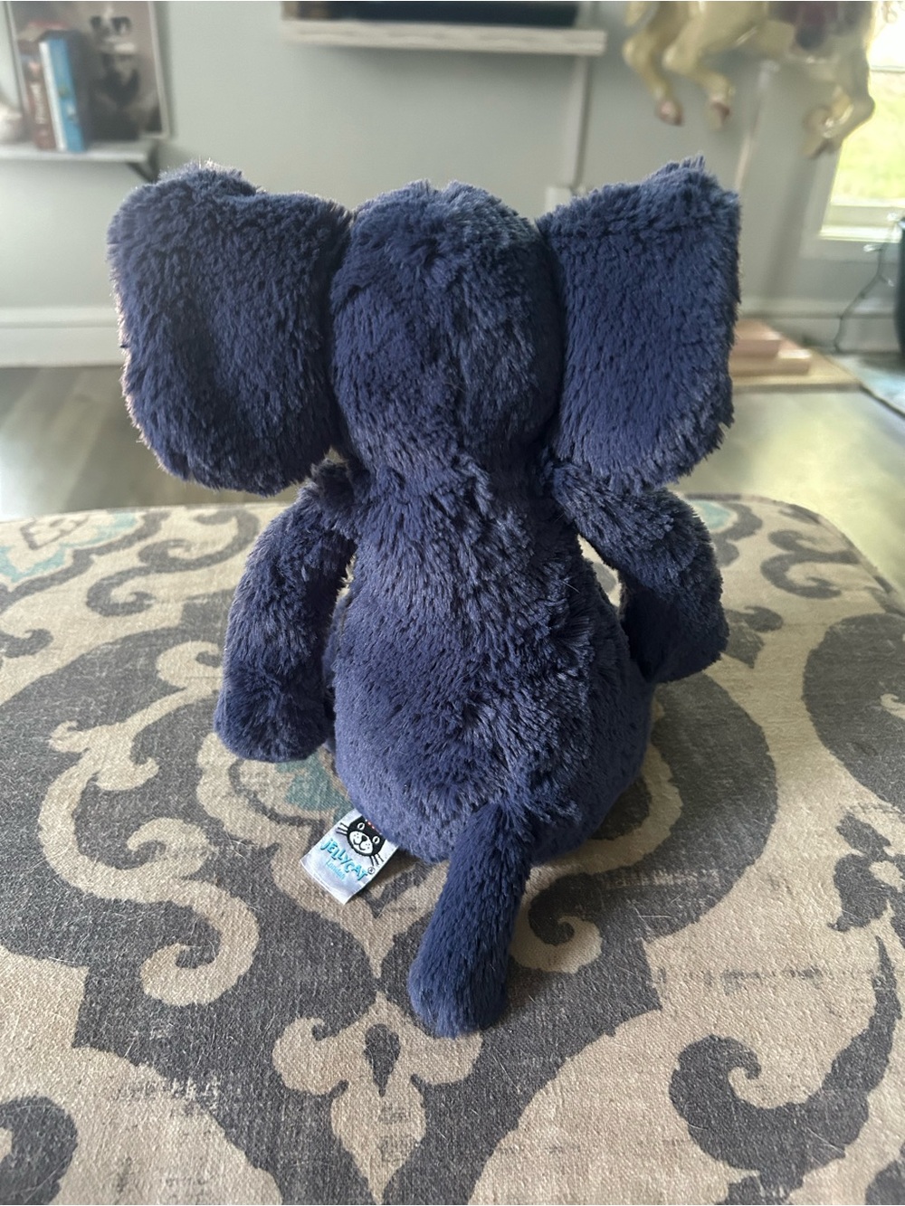 Jellycat Navy Plush Elephant Accent Toy - Picture 2 of 3